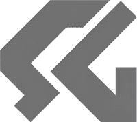 Минималистичный геометрический логотип компании Сонар Плюс в серых тонах на белом фоне